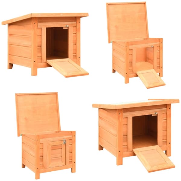 Kattehus 50x46x43,5 cm massivt fyrre- og grantræ - Kattehus - Kattehuse - Home & Living