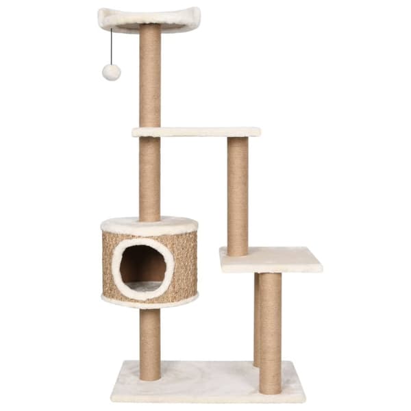 Kissan kiipeilypuu raapimispylväällä 123 cm meriheinä - Kissanpuu - Kissojenpuut - Home & Living