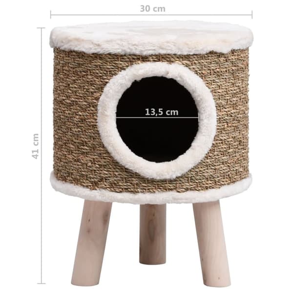 Kattehus med træben 41 cm søgræs - Kattehus - Kattehuse - Home & Living