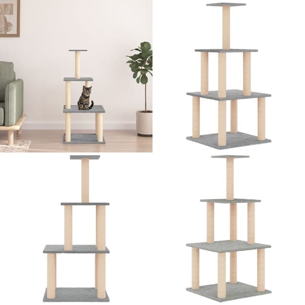 Klösträd med sisalpelare ljusgrå 111 cm - Klösträd - Klöspelare - Home & Living