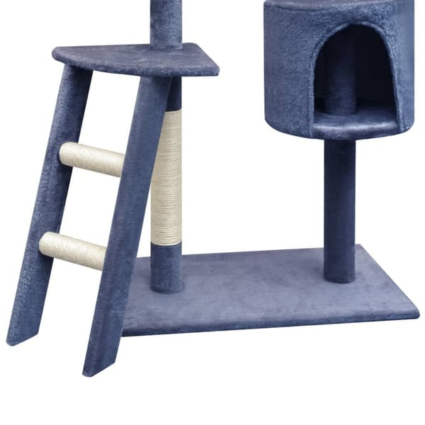kradsetræ med sisal til katte 150 cm mørkeblå