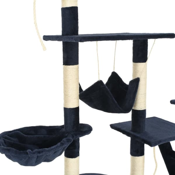 kradsetræ til katte med sisal-kradsestolper 230-250 cm blå