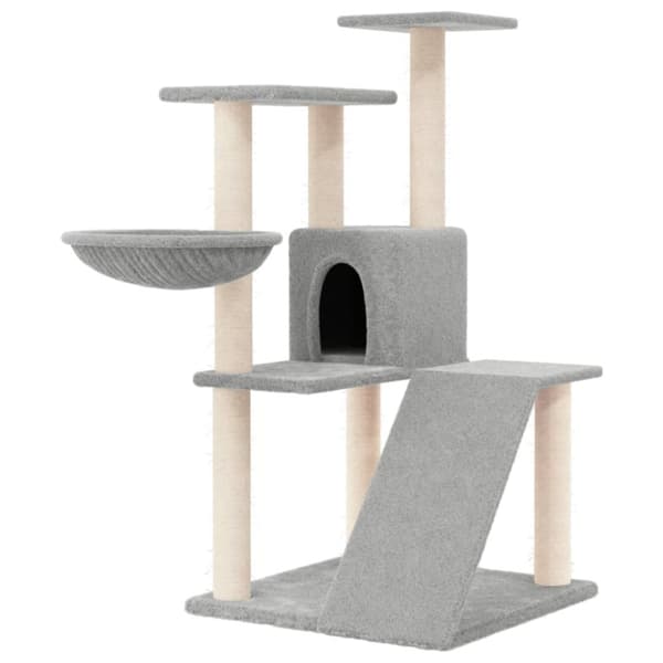 kradsetræ med sisalstolper 94 cm lysegrå