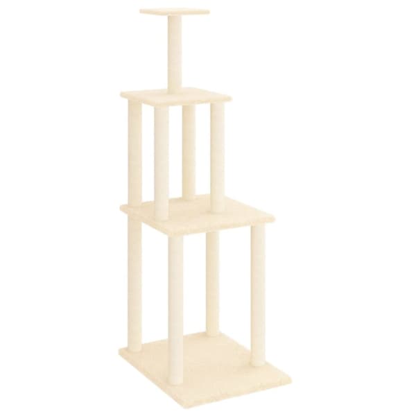 kradsetræ med sisalkradsestolpe 149 cm cremefarvet