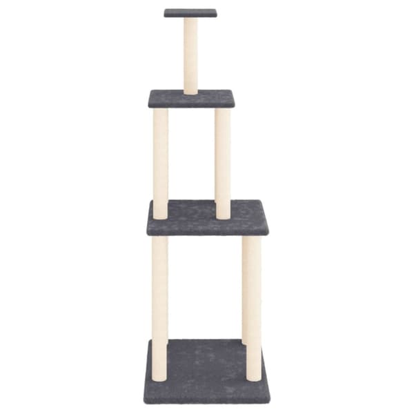 vidaXL Kattetre med klorestolper i sisal mørkegrå 149 cm