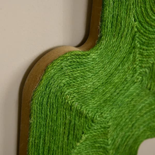 Rootz Sæt med 2 kradsestolper - Cactus Design Til Vægmontering - Ridseplade - Spånplade - Eg + Hvid + Grøn - 30 cm x 60 cm