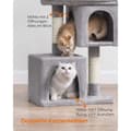 Miniatyrbillede 8 af 8: Rootz Cat kradsestolpe - Kattetræ - Kradser - Spånplade - Plys - Sisal - Forhindrer væltning - Nem montering - 49cm x 32cm x 74cm