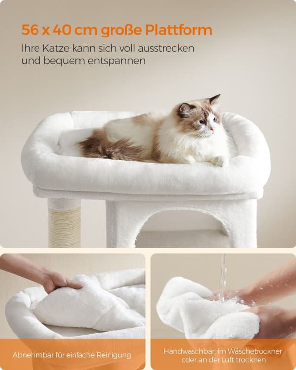 Rootz Cat kradsestolpe - Kattetræ - Kradse - Spånplade - Plys - Sisal - 60cm x 40cm x 84cm