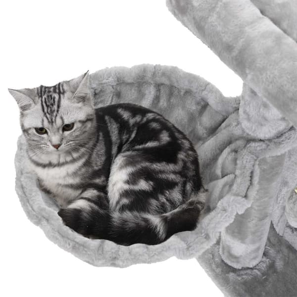 FEANDREA kissan raapimispylväs - Cat Tower - Kitty Condo - Sisal Scratcher - Pehmolavat - Kodikas luola - 48cm x 48cm x 96cm