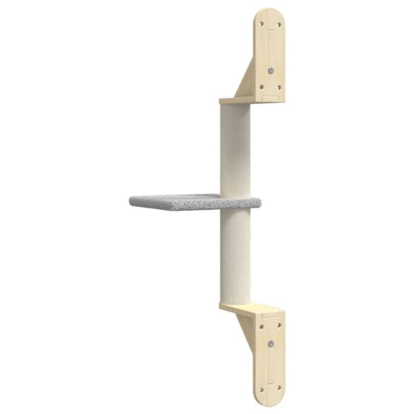 vidaXL Kissan raapimispuu seinälle vaaleanharmaa 85,5 cm