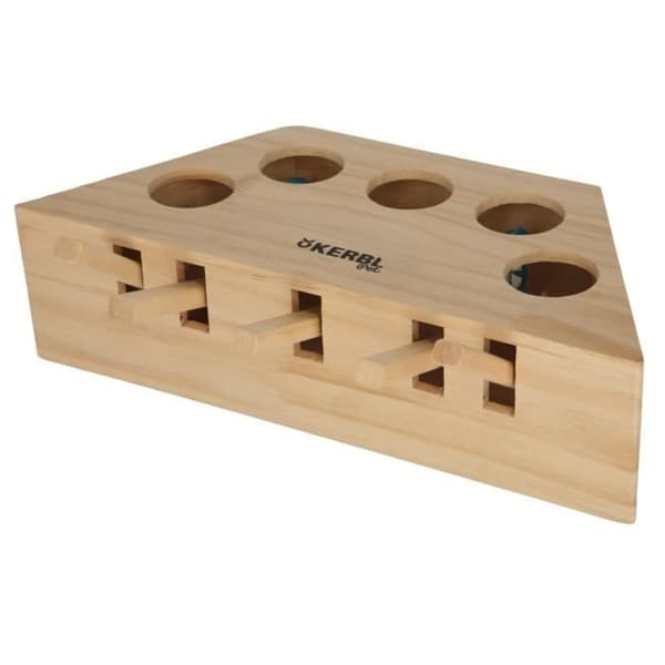 Kerbl Push träkatt pusselspel - brun - 36x22x12 cm