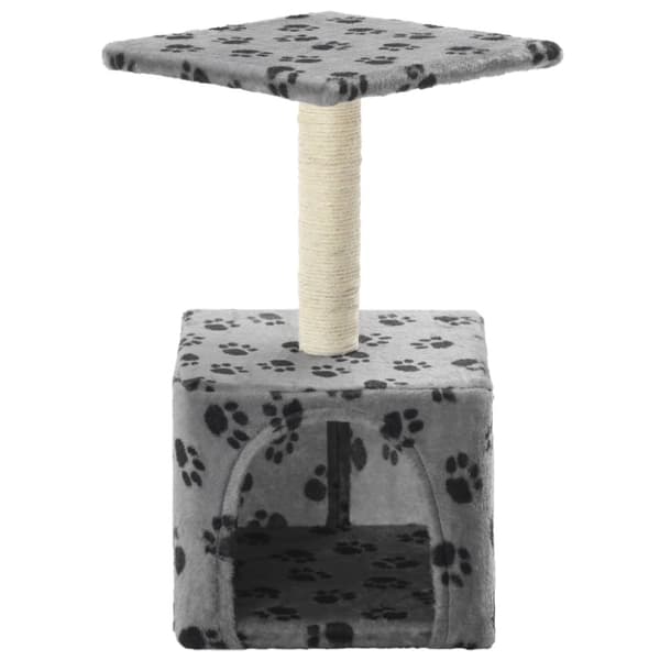 kradsetræ til katte med sisal-kradsestolper 55 cm grå poteprint