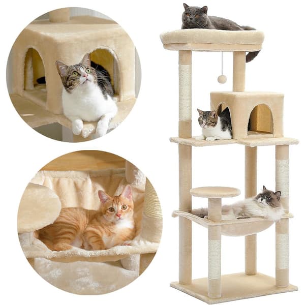 Raapimispuu kissoille Beige P70371