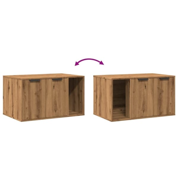 vidaXL toiletskjuler kattebakke 80x50x45 cm konstrueret træ kunsteg