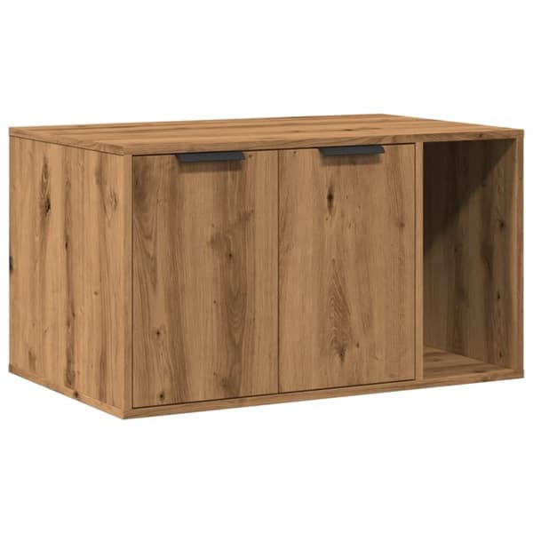 vidaXL Skap til kattetoalett artisan eik 80x50x45 cm konstruert tre