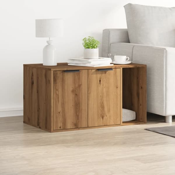 vidaXL Skap til kattetoalett artisan eik 80x50x45 cm konstruert tre