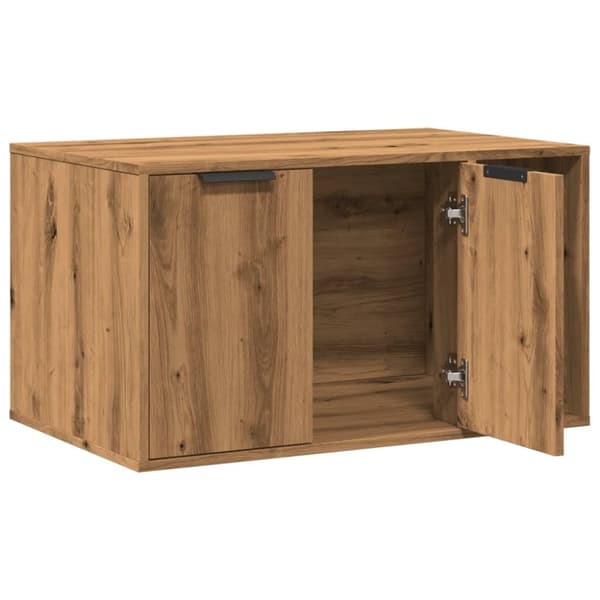 vidaXL Skap til kattetoalett artisan eik 80x50x45 cm konstruert tre