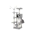 Miniatyrbillede 2 af 5: Rootz Cat-kradsestolpe - Kradsetræ - Kattetårn - Fællesskabsdesign - 50 cm x 50 cm x 154 cm, spånplade + plys + sisal