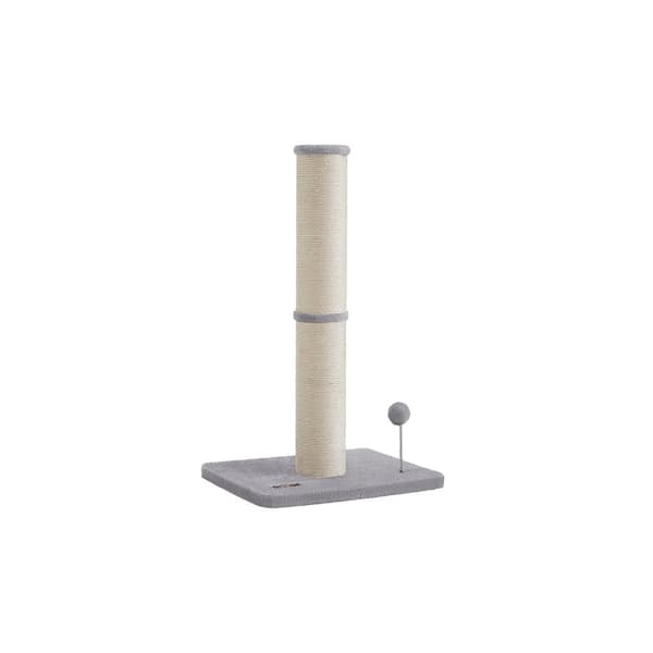 Rootz Dove Grey -raapimistolppa - Kissapuu - Sisalköysi - MDF - Pehmo - 50cm x 40cm x 85cm - Kevyt 5kg