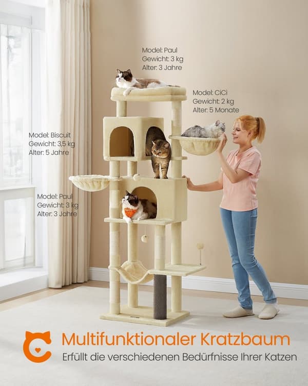 Rootz Cat -raapimistolppa - Kitty Tree - Raapimet - Lastulevy - Pehmo - Sisal - 57cm x 45cm x 175cm