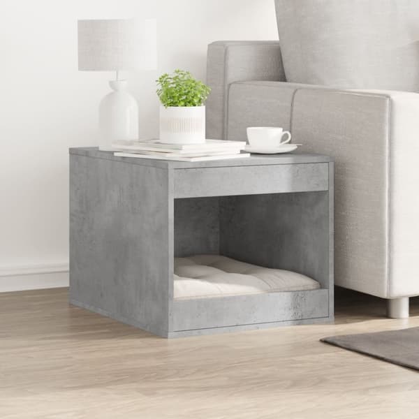 vidaXL Skap til kattetoalett betonggrå 47x59x42 cm konstruert tre