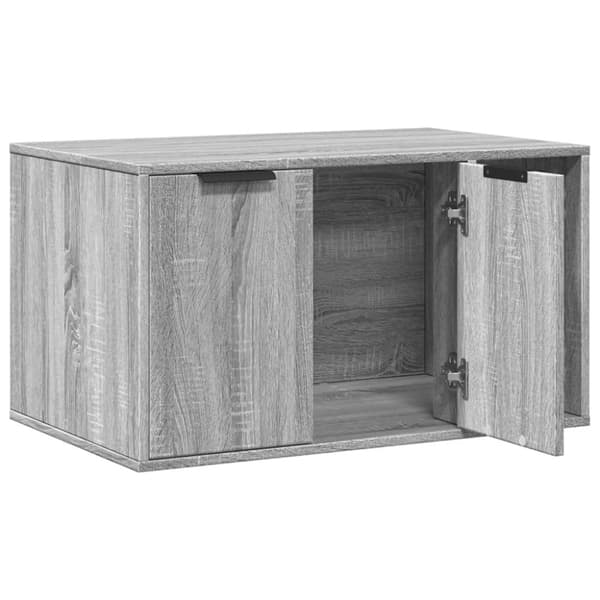 vidaXL toiletskjuler kattebakke 80x50x45 cm konstrueret træ grå sonoma