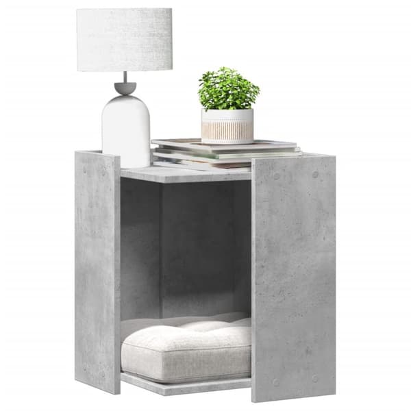 vidaXL Skåp för kattlåda betonggrå 42x42x51 cm konstruerat trä