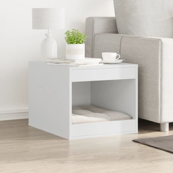 vidaXL toiletskjuler til kattebakke 47x59x42 cm konstrueret træ hvid