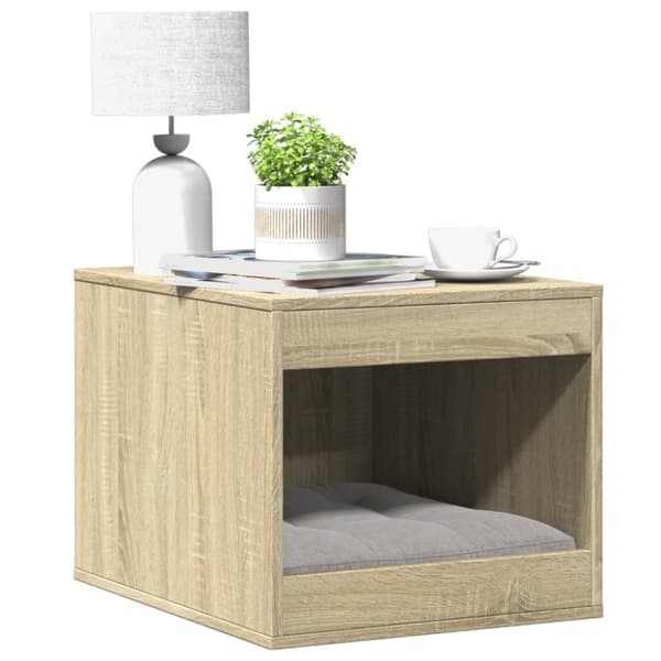 vidaXL Skap til kattetoalett sonoma eik 47x59x42 cm konstruert tre