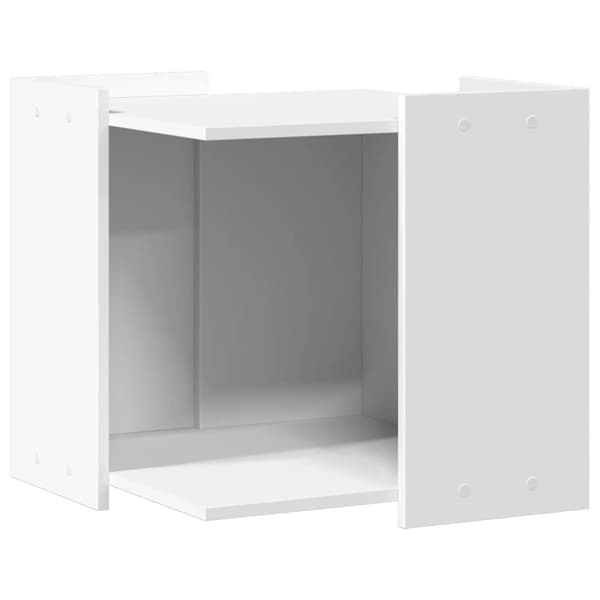 vidaXL Skåp för kattlåda vit 53x53x51 cm konstruerat trä