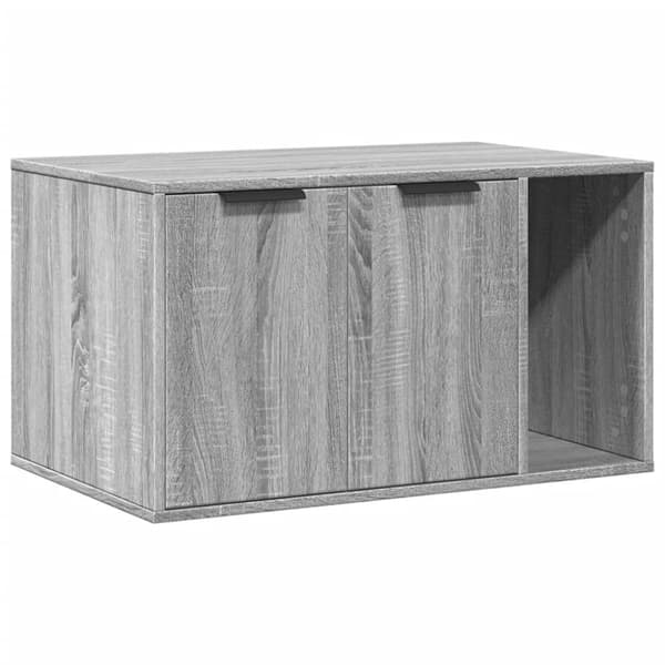 vidaXL Skåp för kattlåda grå sonoma 80x50x45 cm konstruerat trä