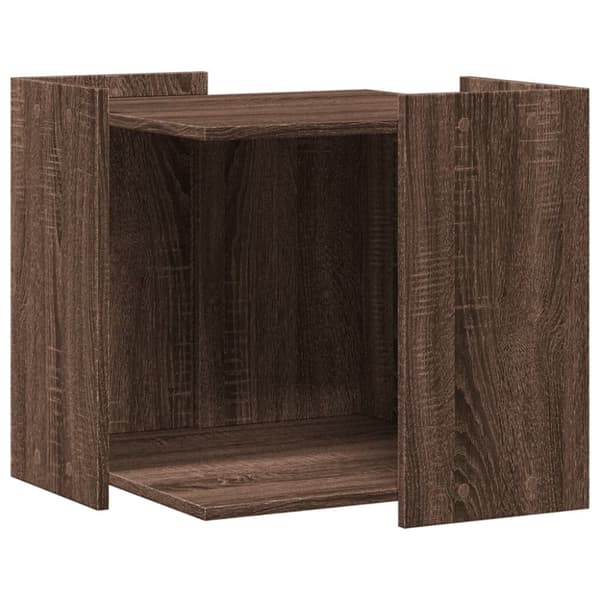 vidaXL Skap til kattetoalett brun eik 53x53x51 cm konstruert tre