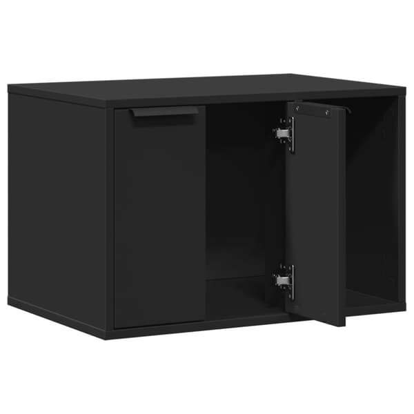 vidaXL Skap til kattetoalett svart 60x40x40 cm konstruert tre
