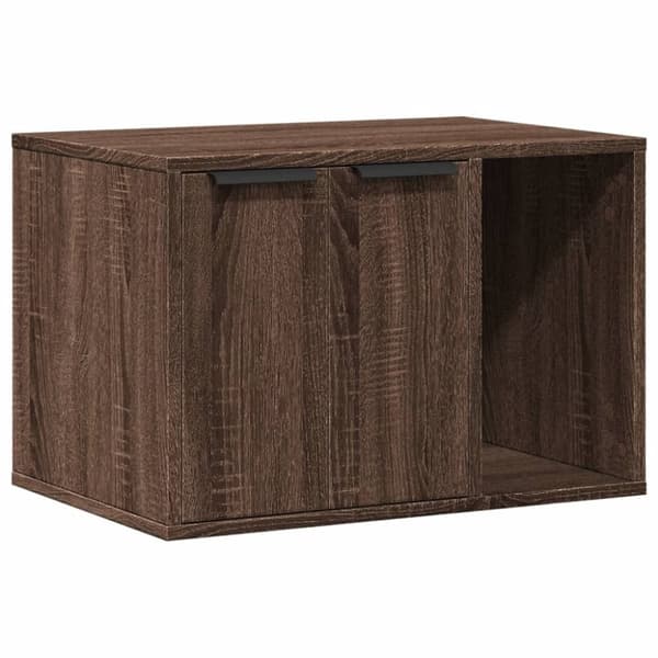 vidaXL toiletskjuler kattebakke 60x40x40 cm konstrueret træ brunt eg