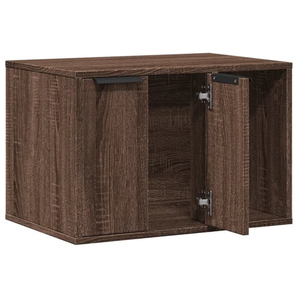 vidaXL toiletskjuler kattebakke 60x40x40 cm konstrueret træ brunt eg