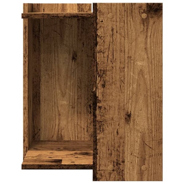 vidaXL toiletskjuler kattebakke 42x42x51 cm konstrueret træ antikt træ