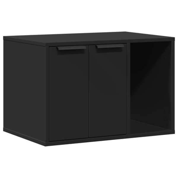 vidaXL toiletskjuler til kattebakke 60x40x40 cm konstrueret træ sort