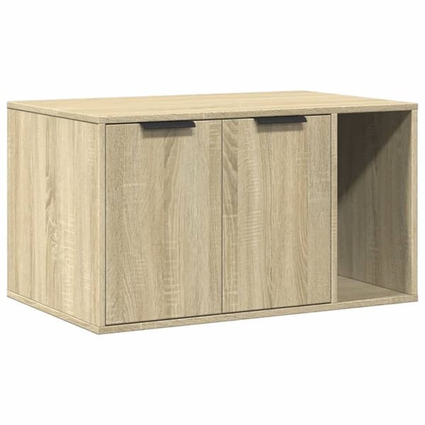 vidaXL Skåp för kattlåda sonoma-ek 80x50x45 cm konstruerat trä