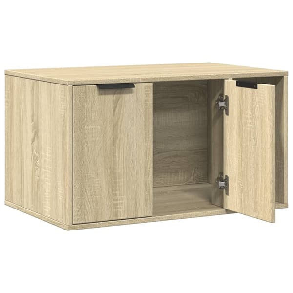 vidaXL Skåp för kattlåda sonoma-ek 80x50x45 cm konstruerat trä