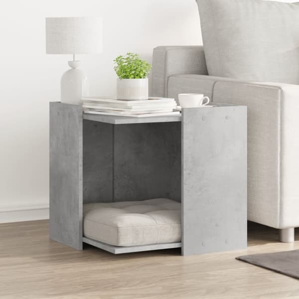 vidaXL toiletskjuler kattebakke 53x53x51 cm konstrueret træ betongrå