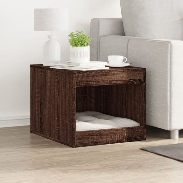 vidaXL toiletskjuler kattebakke 47x59x42 cm konstrueret træ brunt eg