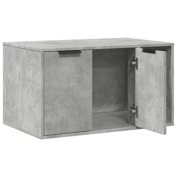 vidaXL toiletskjuler kattebakke 80x50x45 cm konstrueret træ betongrå