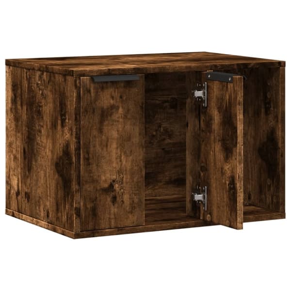 vidaXL toiletskjuler kattebakke 60x40x40 cm konstrueret træ røget eg
