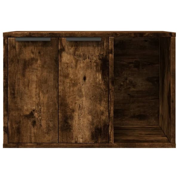 vidaXL toiletskjuler kattebakke 60x40x40 cm konstrueret træ røget eg