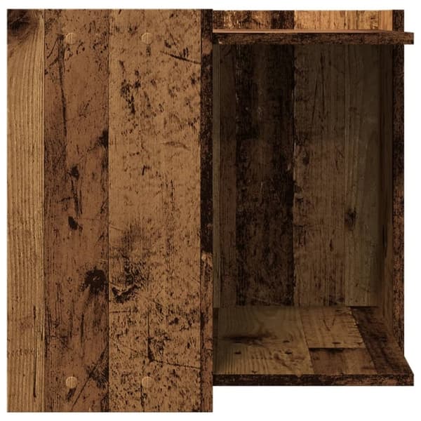 vidaXL toiletskjuler kattebakke 53x53x51 cm konstrueret træ antikt træ