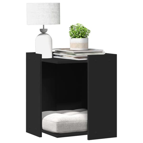 vidaXL toiletskjuler til kattebakke 42x42x51 cm konstrueret træ sort