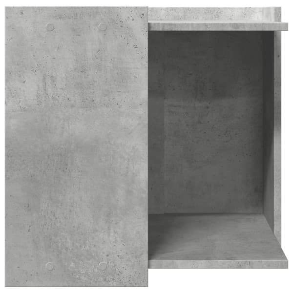 vidaXL Skap til kattetoalett betonggrå 53x53x51 cm konstruert tre