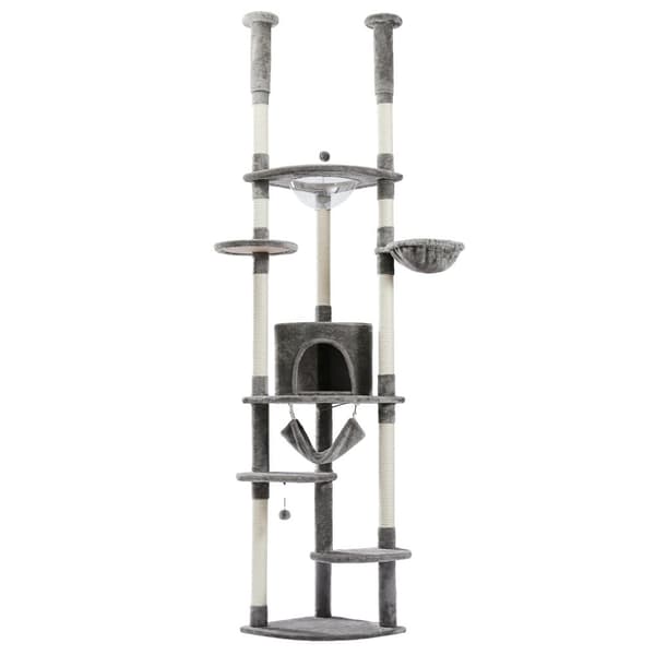 Gulv-til-loft Katte træ, 5 niveauer, robust design,AMT0119BG-HW AMT0119GY-HW