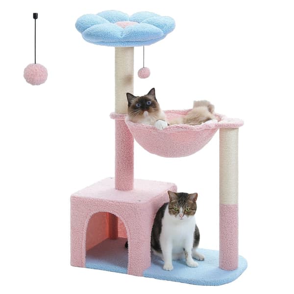 Kattträd, Mysig Hängmatta, Hållbara Klösträd,93 cm, AMT0238BU-SJB AMT0238BU-SJB 93cm