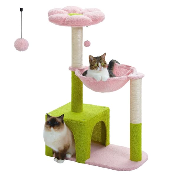 Kattetræ, hyggelig hængekøje, holdbare kløeposter,93 cm, AMT0238BU-SJB AMT0238GN-SJB 93cm